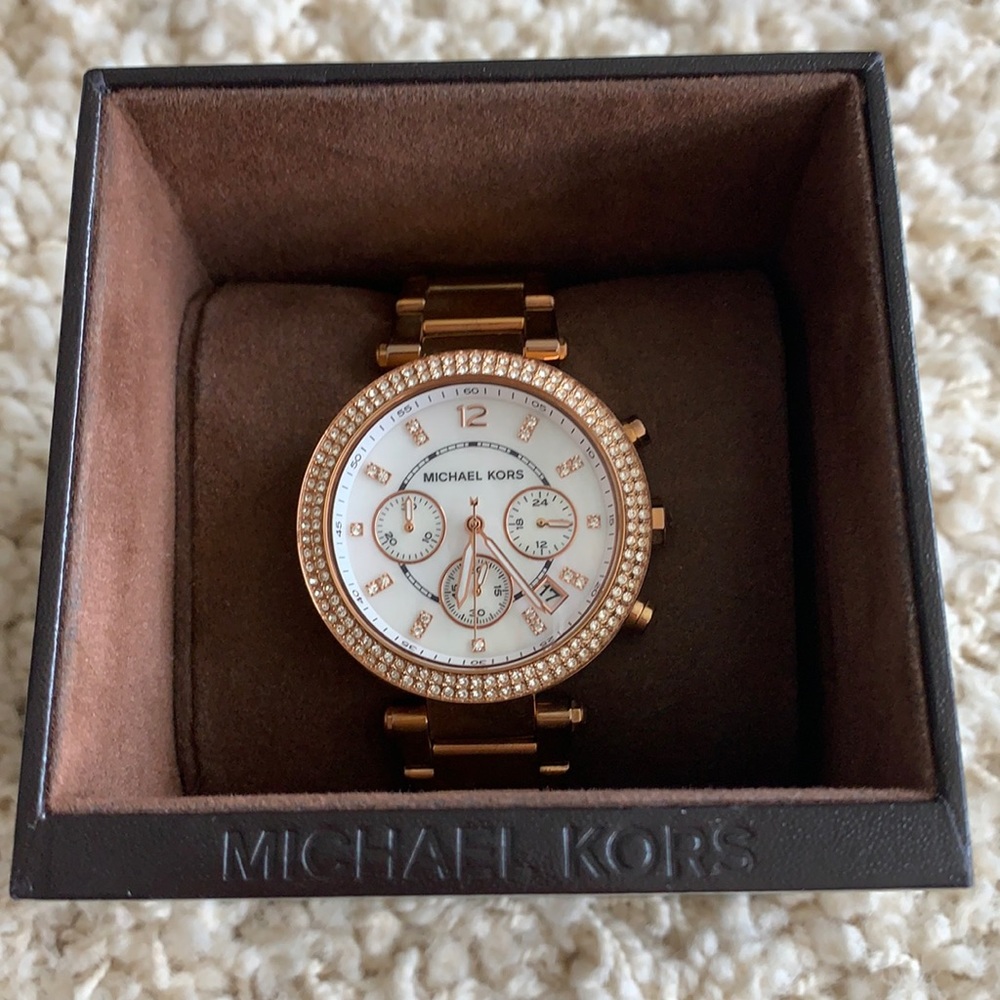 Rose gold Michael Kors watch
